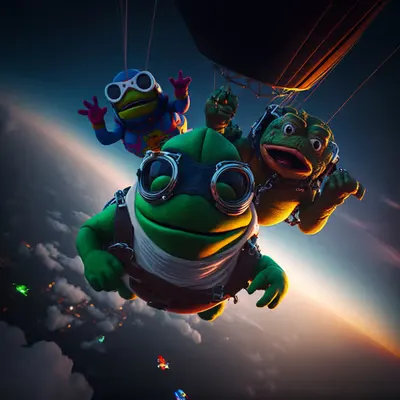 Pepe in the parachute