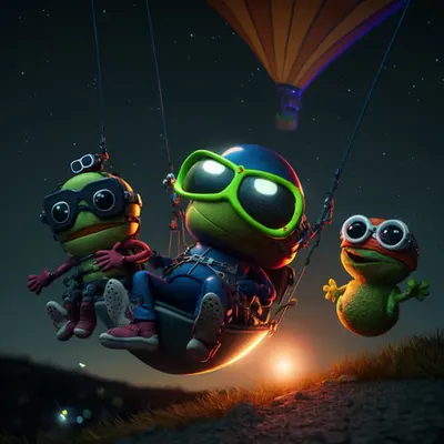 Pepe enjoying parachuting