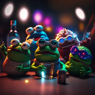 Pepe and pals partying