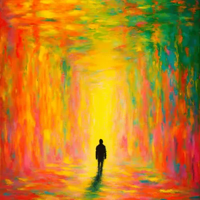 Vast presence transforms sorrow’s flight