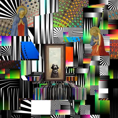 Saints in Hyperspace Enjoying Dog Art