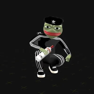 Gopnik Pepe Wif мухой в кепке