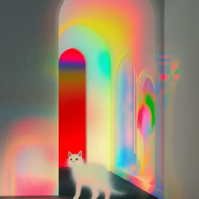 The Ghostly White Cat