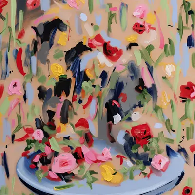In Labyrinths Of Creamy Flowers