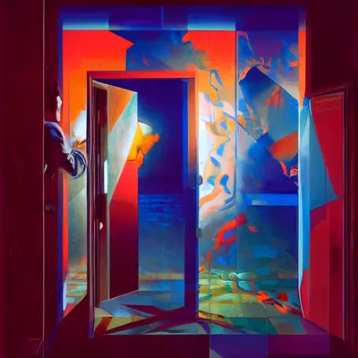 man opening the door –転-