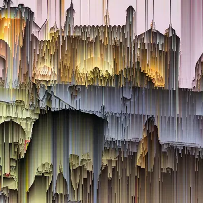 Scenario con vacca e moschea a Varanasi Glitch #10