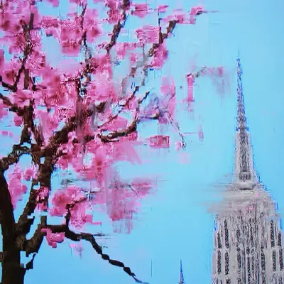 Cherry Blossom with Empire State A