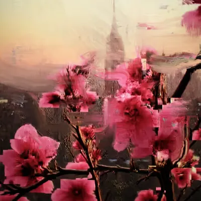Cherry Blossom with Empire State C