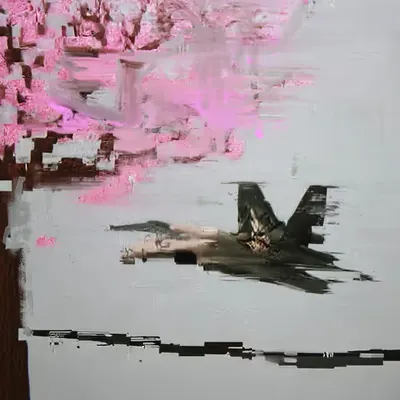Cherry Blossom with Jet Fighter A