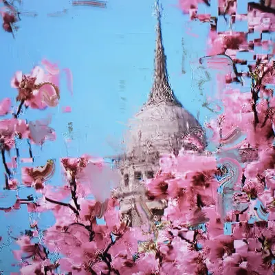 Cherry Blossom with  Sacré-Cœur 