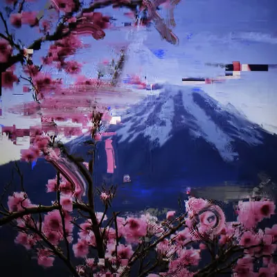 Cherry Blossom with Mount Fuji A