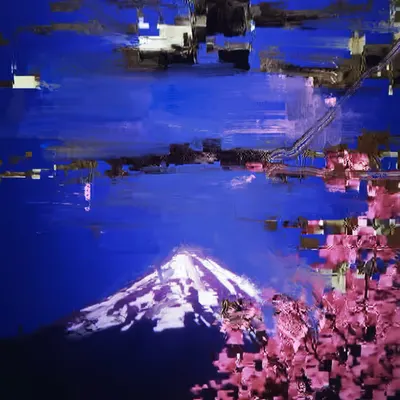 Cherry Blossom with Mount Fuji B