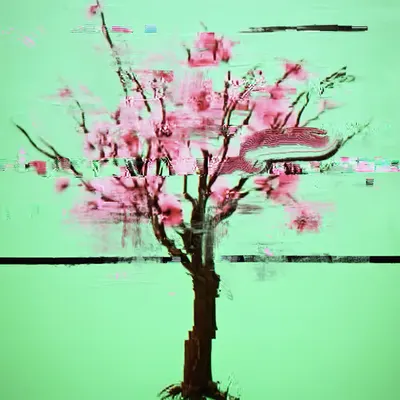 Cherry Blossom with Horizon Line