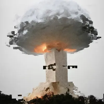 ANDROID PLAZA - Mushroom Cloud Painting A