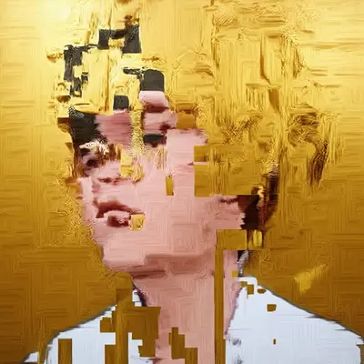 ANDROID PLAZA - Gold Painting A