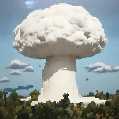 ANDROID PLAZA - Mushroom Cloud Painting E