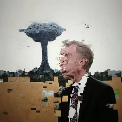 ANDROID PLAZA - Financier & Mushroom Cloud Painting A