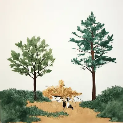 ANDROID PLAZA - Garden Painting C