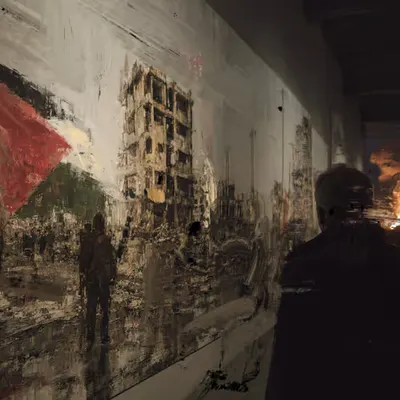 Gaza Painting in an Exhibition