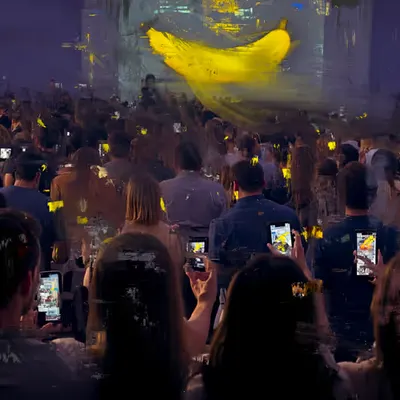 Gallery of Modern Banana Art - Light Art Installation