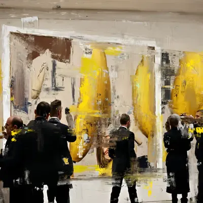 Gallery of Modern Banana Art - Large Banana Painting