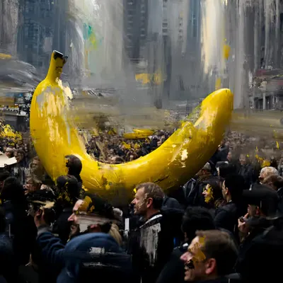 Crowded Banana Sculpture