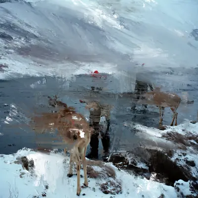 Researchers and Deer