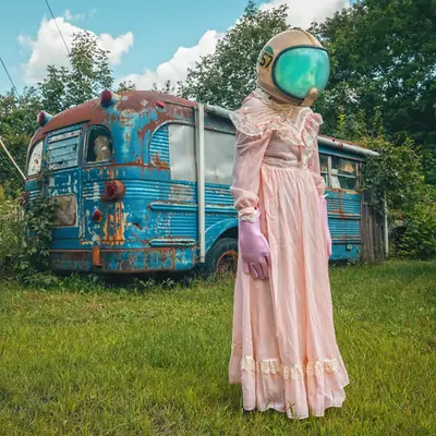 Blue Bus For A Blue Lady