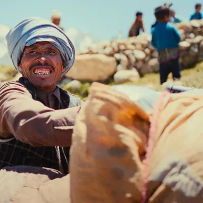 Packing for a hike up the Bamyan mountains