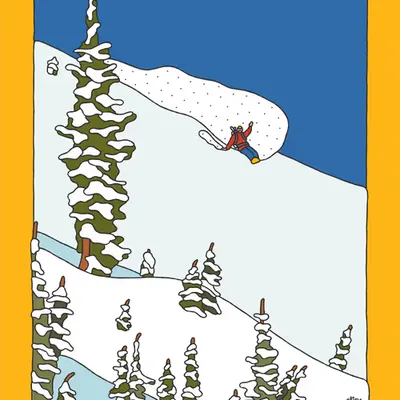 Backcountry pow turns