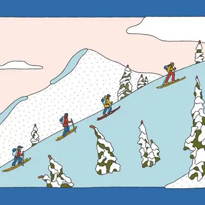 Splitboarding with nature