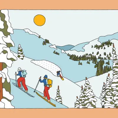Splitboarding with friends
