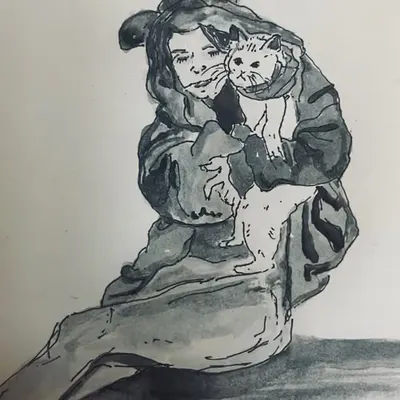 The bear & the kitten