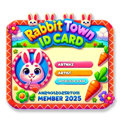 RABBIT TOWN ID CARD 011