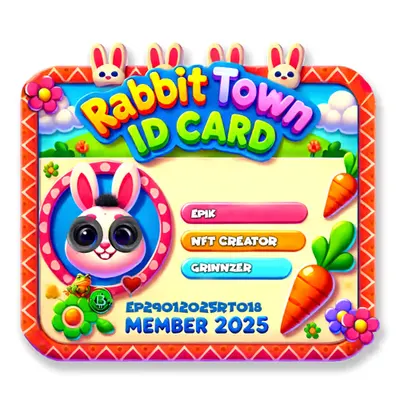 RABBIT TOWN ID CARD 018