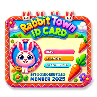 RABBIT TOWN ID CARD 020