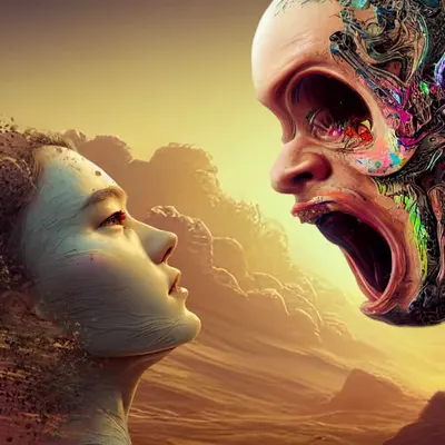 AI meets Photoshop #1 - Your Inner Demon