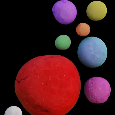 different colored pills