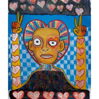 “RULER OF LÜV” 22x30” painting by Steven Rea