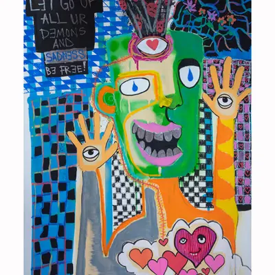 “FREE FROM DEMONS AND SADNESS” by Steven Rea