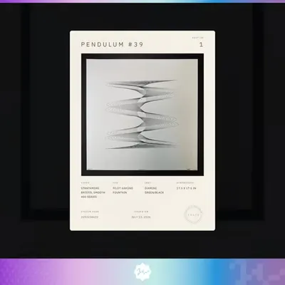 Certificate of Authenticity: Pendulum #39