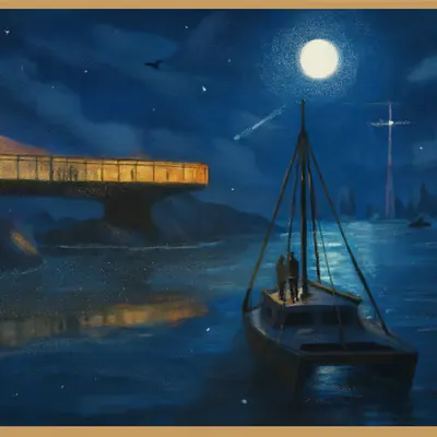 Blue Night Sail