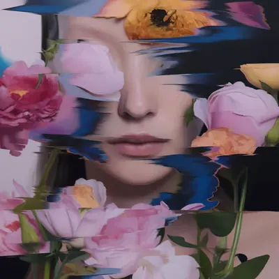 camouflage of ultramarine poppies