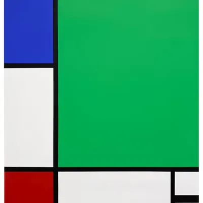 PEPE MONDRIAN (Composition with GREEN, RED, BLUE and YELLOW)