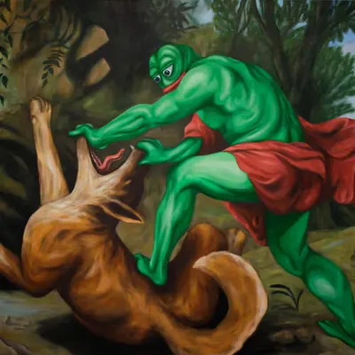 PEPE SLAYING THE DOGE