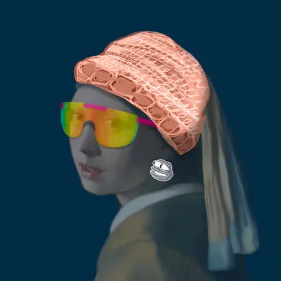 Mog girl Wif a Pepe earring