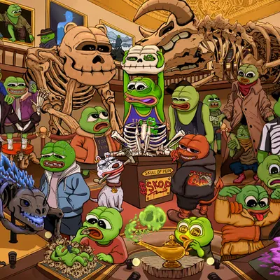 🐸Pepe's skull in the museum💀