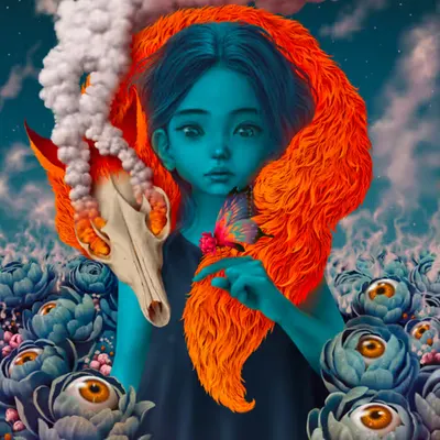 Blue Girl:  Garden of Eyes