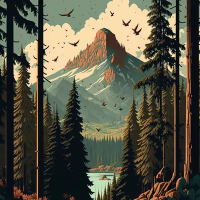 Sunset in The Forest