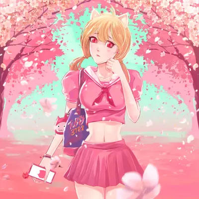 猫とさくらガーデン  ❁❁❁❁（＾・ω・＾）